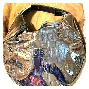 Gucci Horsebit Navy Hand Bag Patent Leather Satche